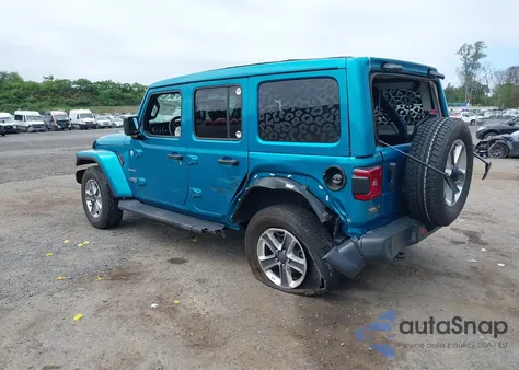 2020 Jeep Wrangler Unlimited Sahara 4X4 z USA, uszkodzony, nr VIN 1C4HJXEG1LW327720